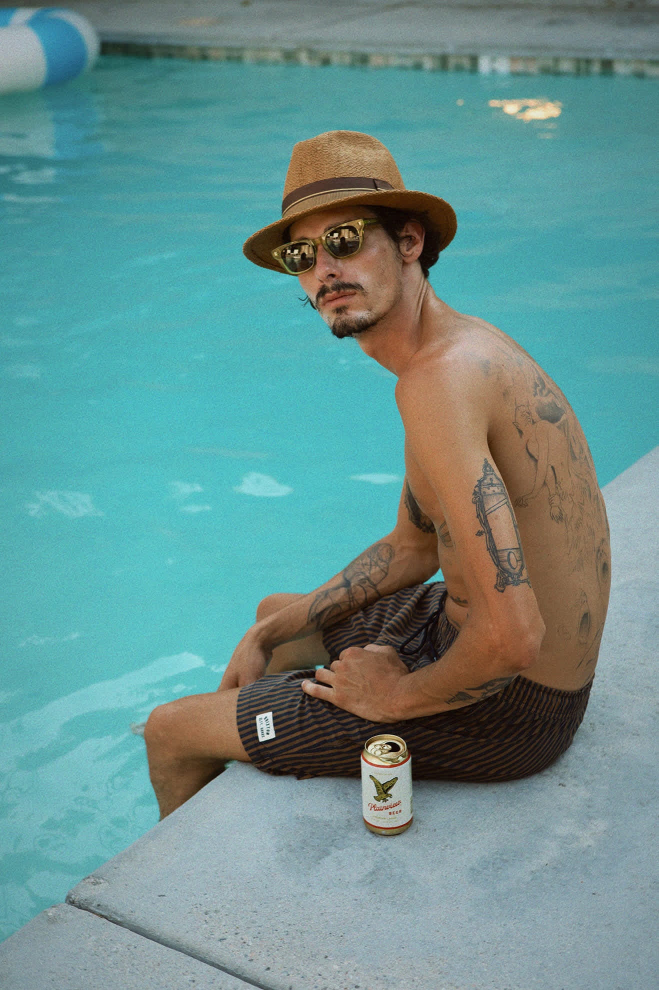 Unisex Roma Straw Fedora in the color Coffee - Men's Lifestyle image