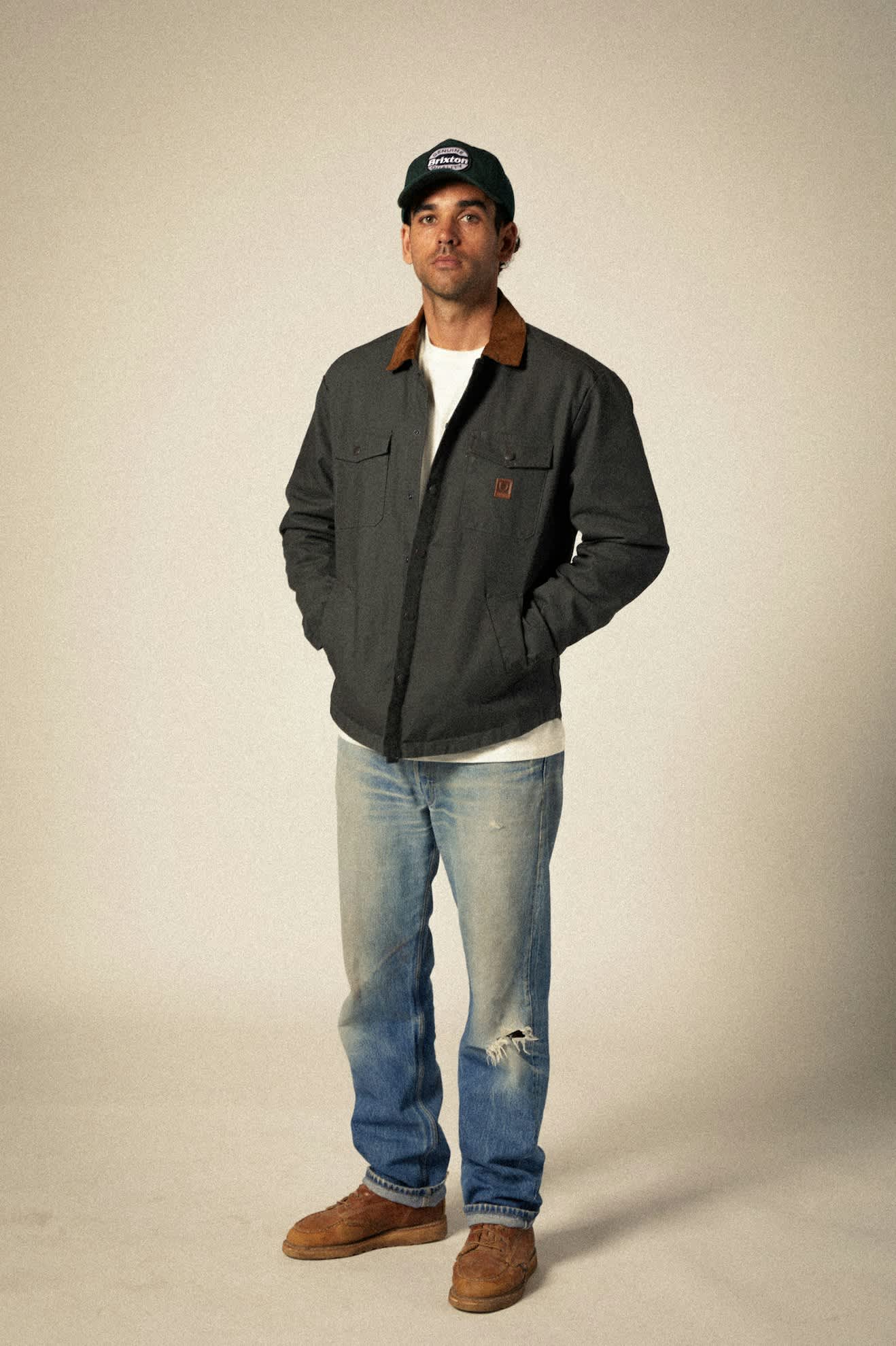 Unisex Keaton Netplus Trucker Hat in the color Deep Forest/Deep Forest - Additional Fit image