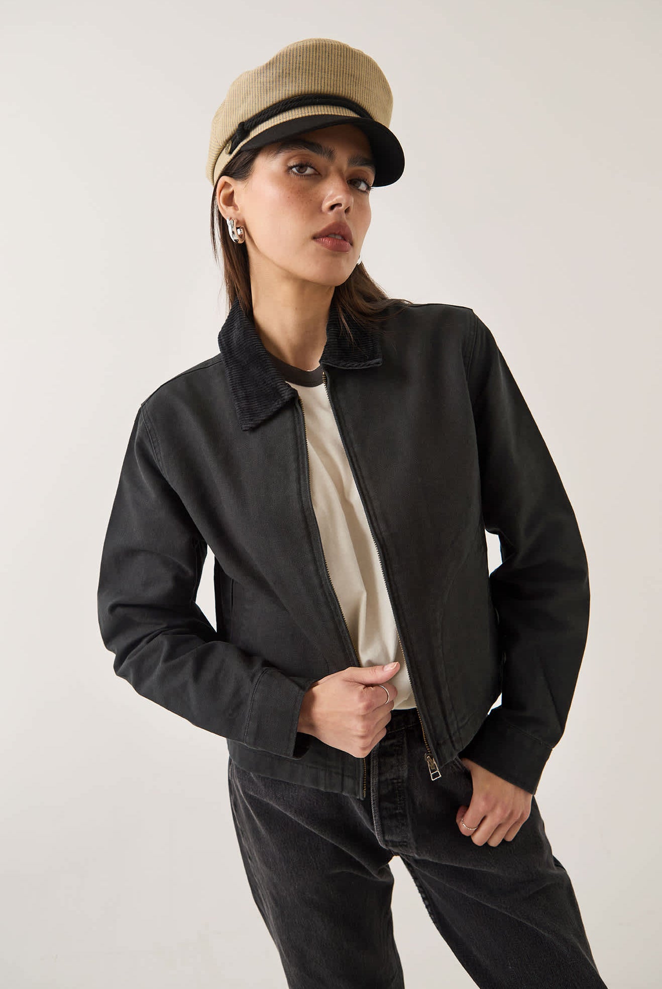 Women's Mechanics Women's Garage Zip Jacket in the color Black - Additional Fit image