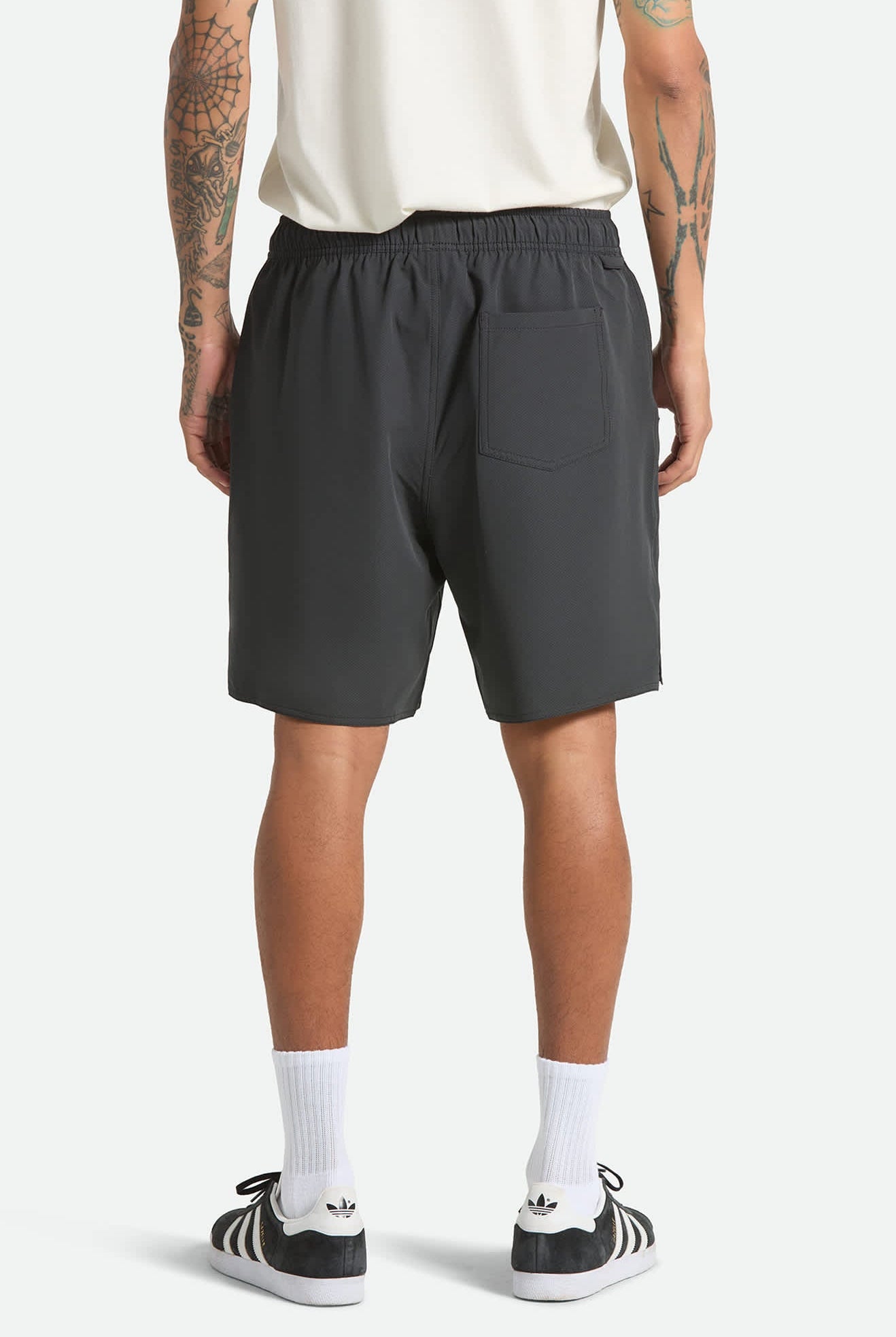 Men's Journey Active Short in the color Black - Men's Back View