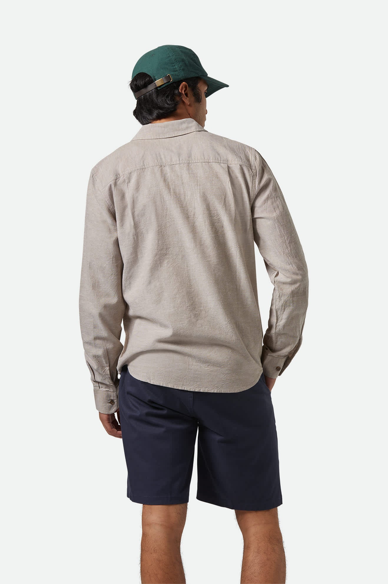 Men's The Daily Cotton L/S Shirt in the color Khaki - Additional Fit View