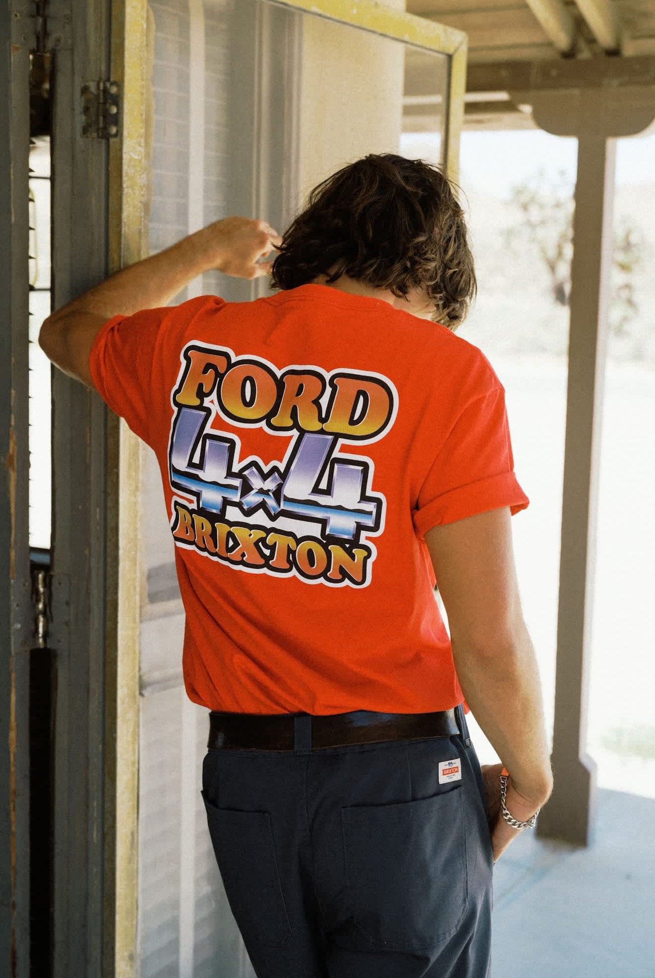 Men's Ford 4x4 Chrome T-Shirt in the color Rangoon Red - Men's Lifestyle image