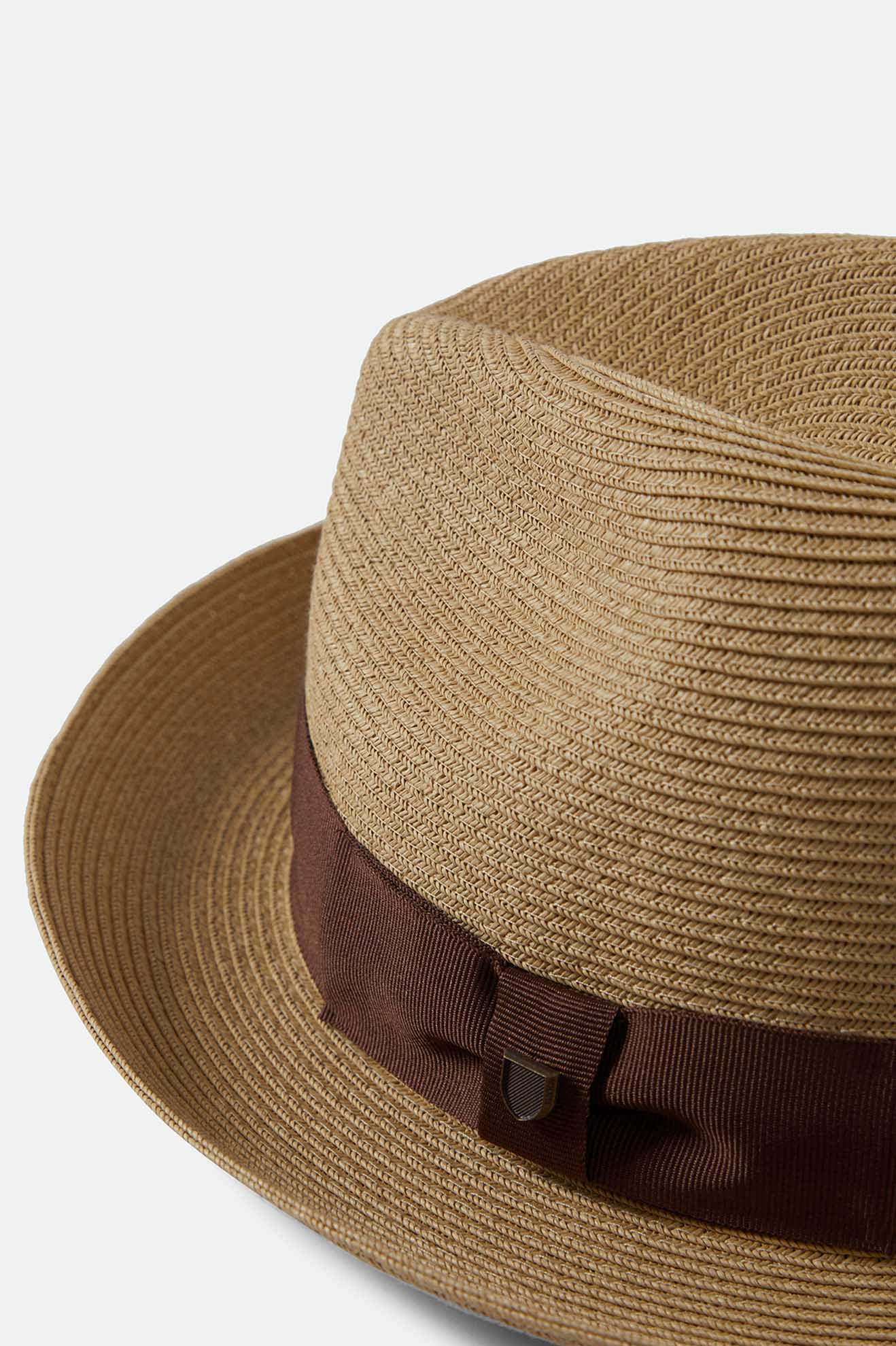 Unisex Horton Convertabrim Packable Fedora in the color Dark Tan/Light Brown - Additional Laydown image