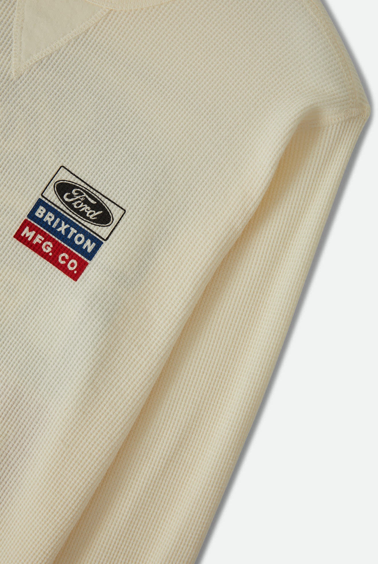Men's Ford Service Dept Waffle T-Shirt in the color Wimbledon White - Additional Laydown image