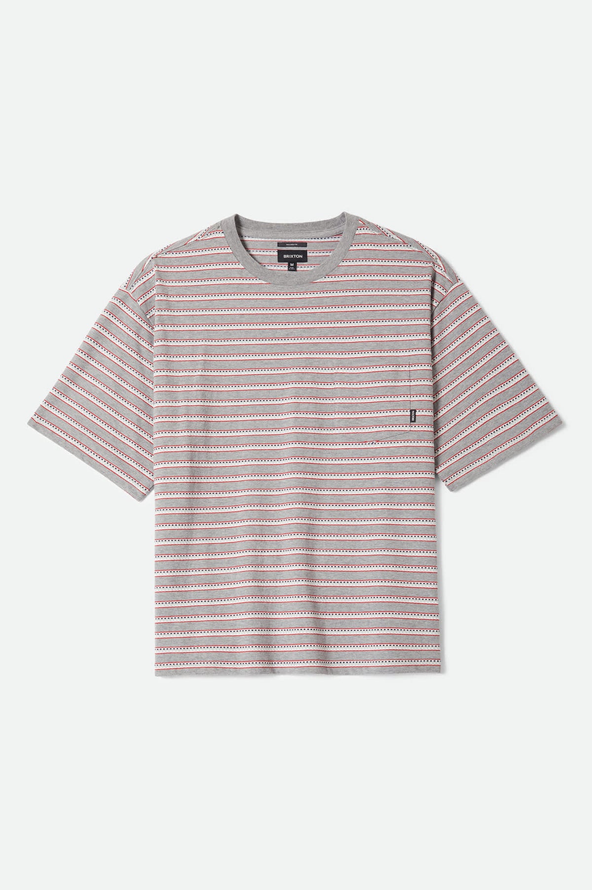 Men's Poolside Pique Box Crop T-Shirt in the color Heather Grey - Front Product View