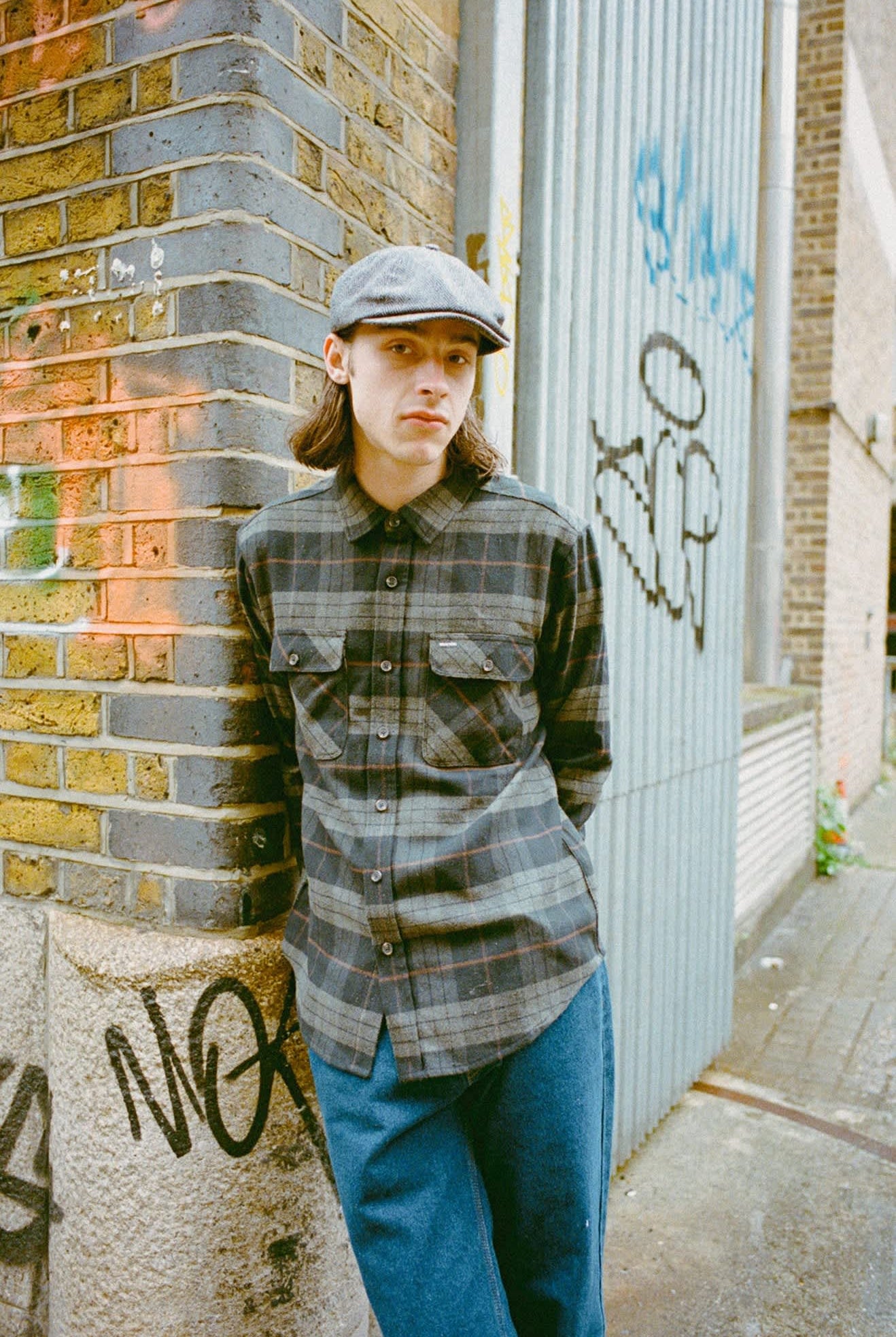 Unisex Brood Newsboy Cap in the color Grey/Black - Men's Lifestyle image
