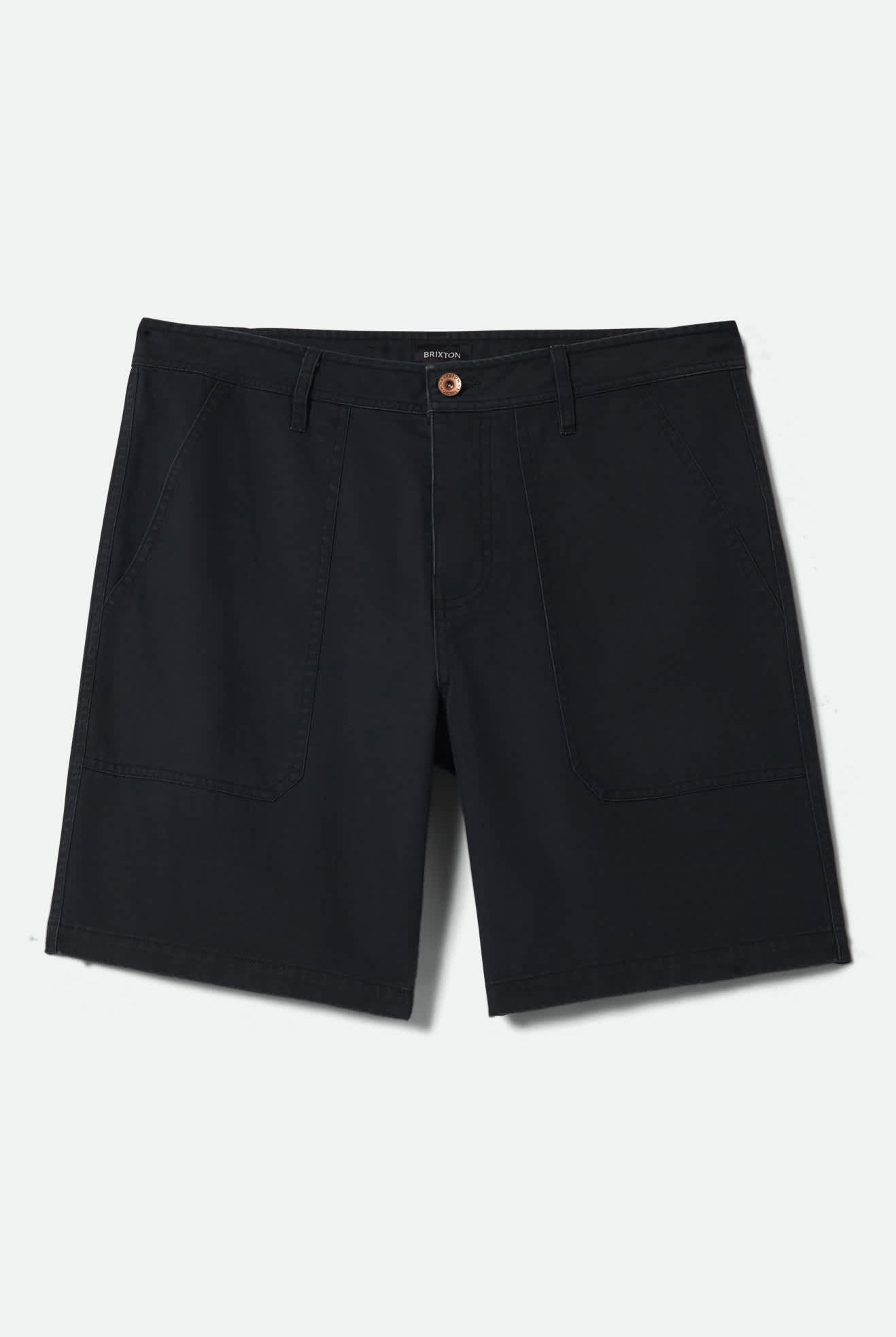 Men's Surplus Vintage Wash Herringbone Short in the color Washed Black - Front Product View