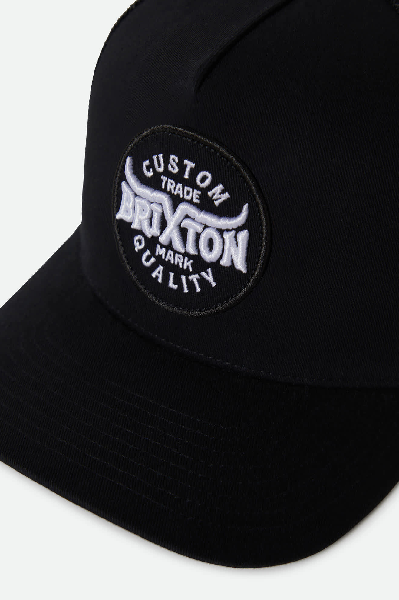 Unisex Gibson Netplus Trucker Hat in the color Black/Black - Additional Laydown image