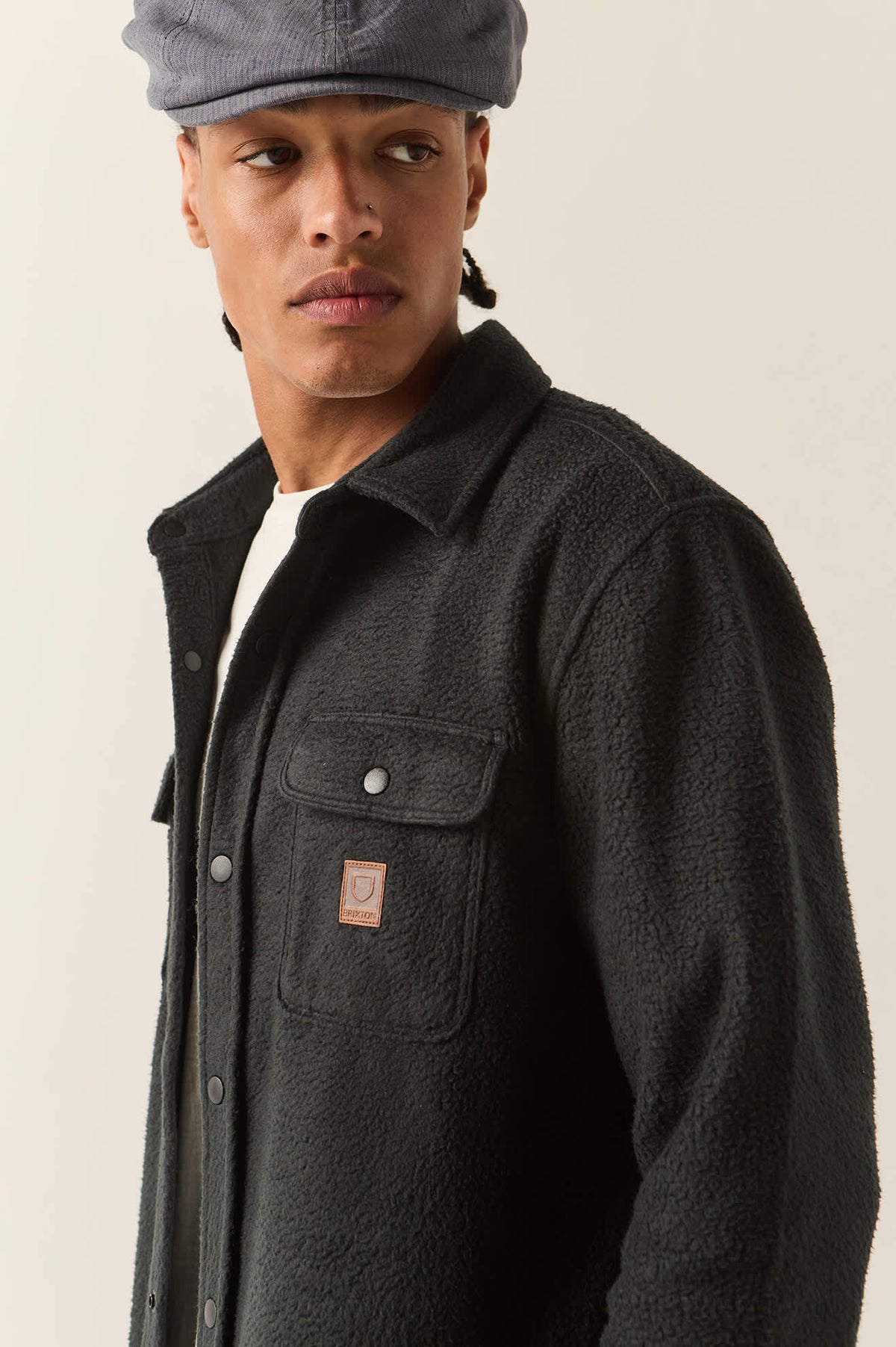 Men's Bowery Arctic Stretch Fleece in the color Black - Men's Side View