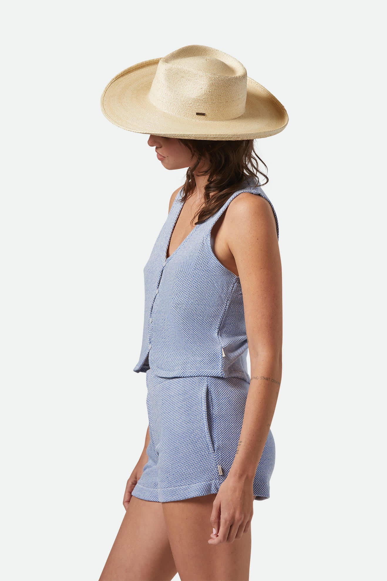 Unisex Marlow Straw Classic Rancher Hat in the color Natural - Women's Side View