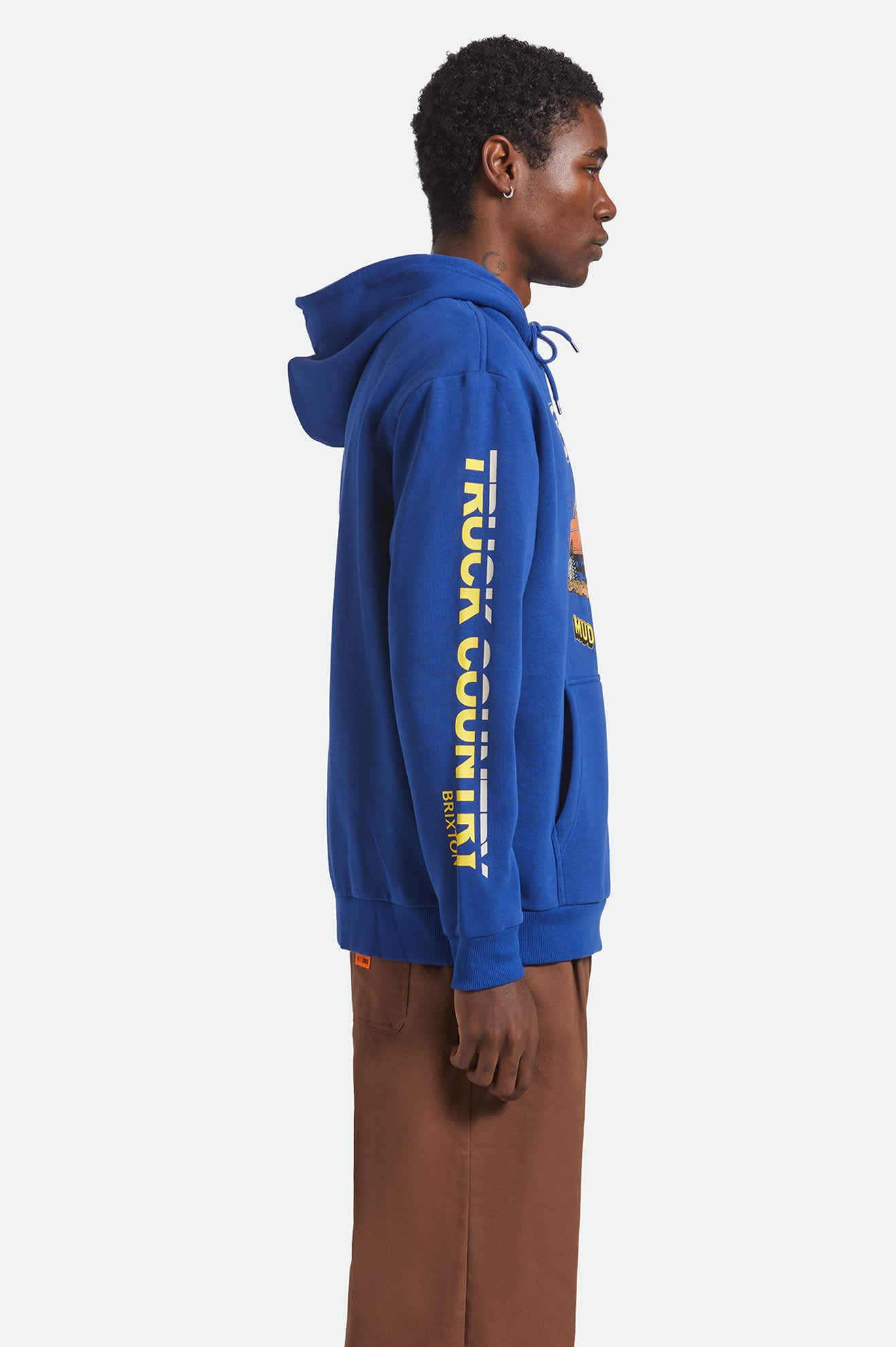 Men's Ford Mud Marathon Relaxed Fleece Hoodie in the color Ford Blue - Additional Fit image