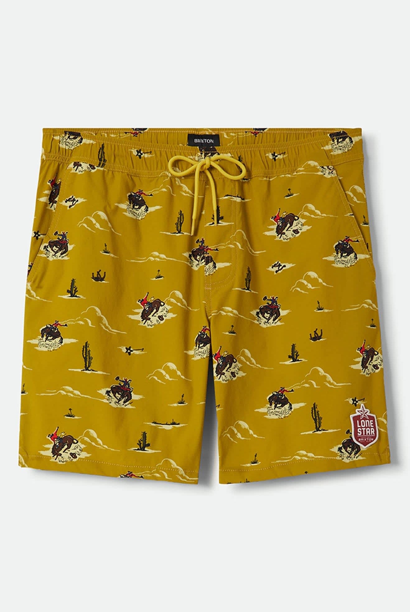 Men's Everyday Stretch Hybrid Short 7" in the color Texas Gold Lone Star - Front Product View
