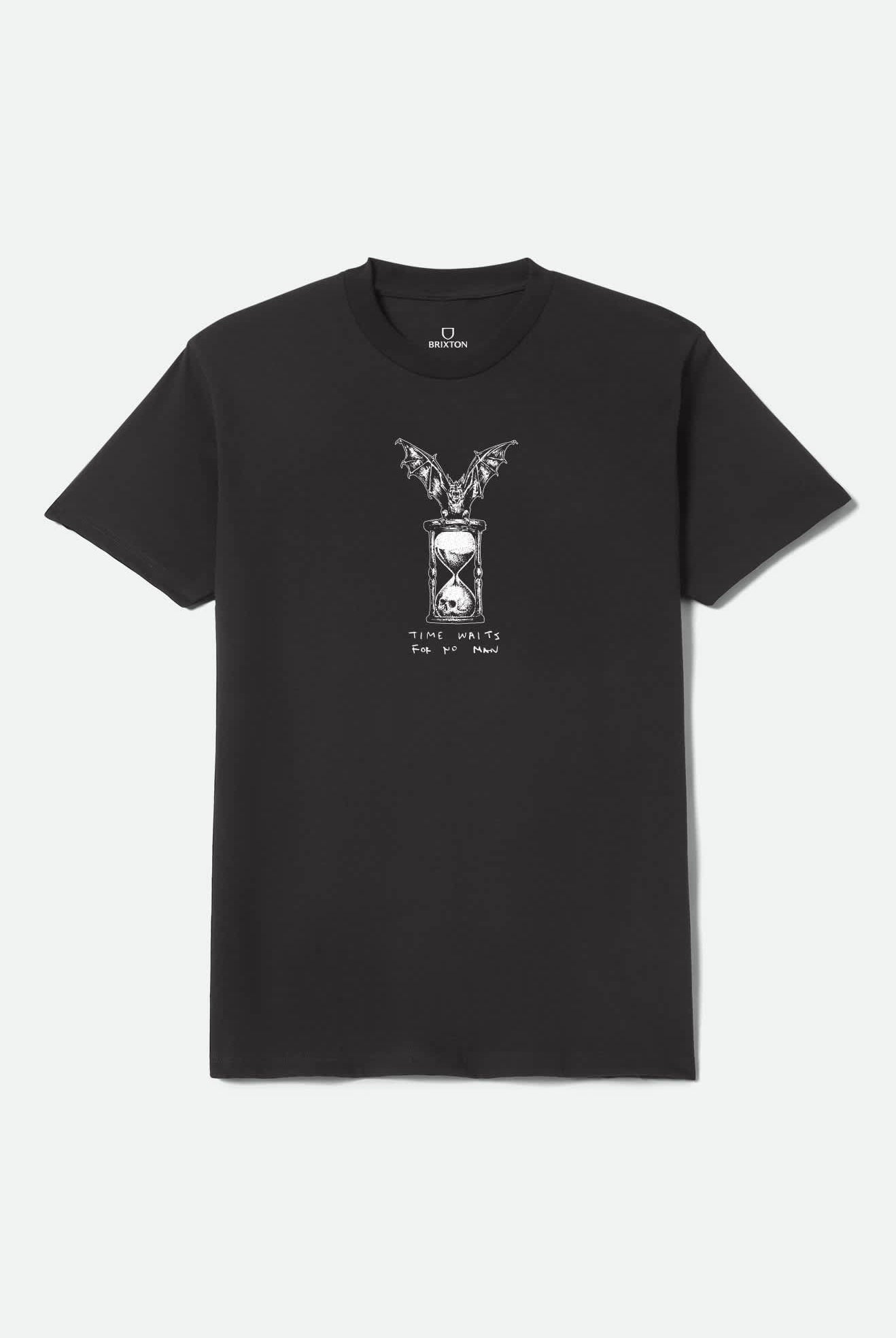 Men's Hourglass Short Sleeve Shirt in the color Black - Front Product View