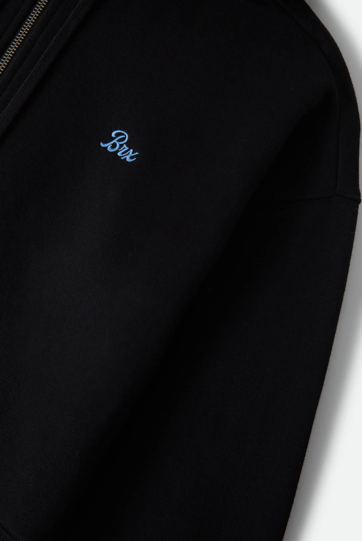 Women's Always Late Full Zip Hoodie in the color Black - Additional Laydown image