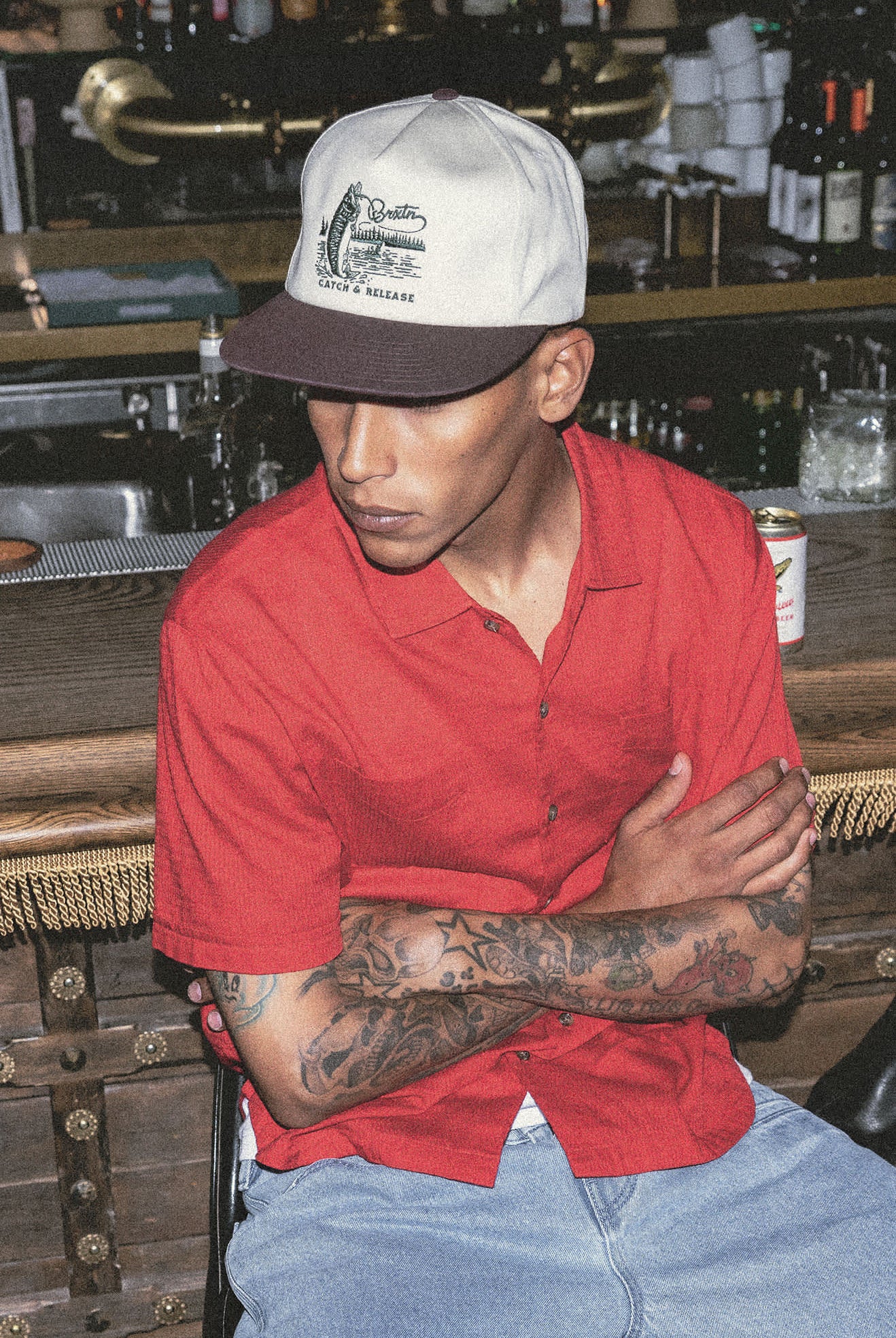 Unisex Catch And Release Snapback in the color Off White/Brown - Men's Lifestyle image