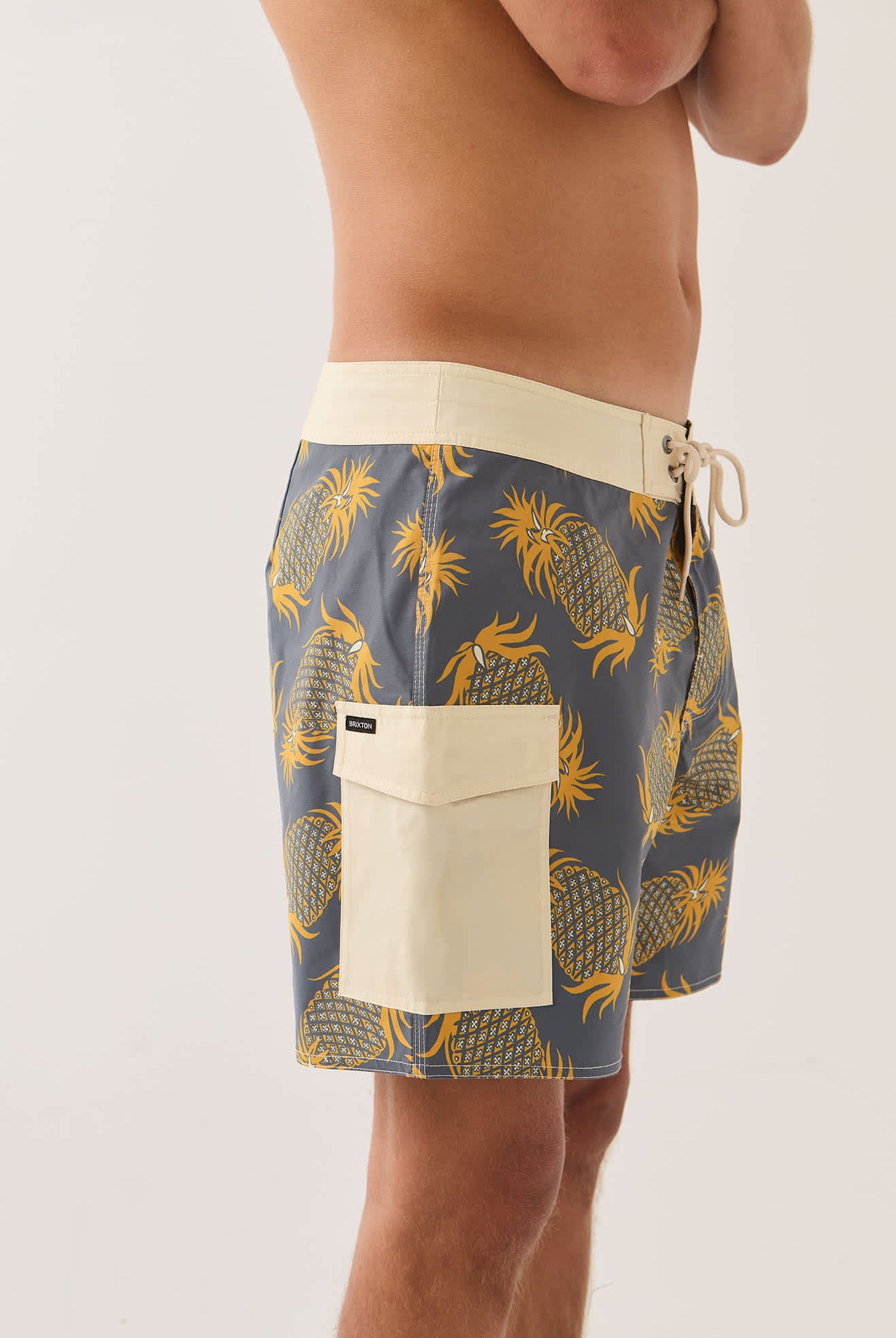 Men's Classic Trunk 17" in the color Future Grey/Golden Pineapple - Men's Side View