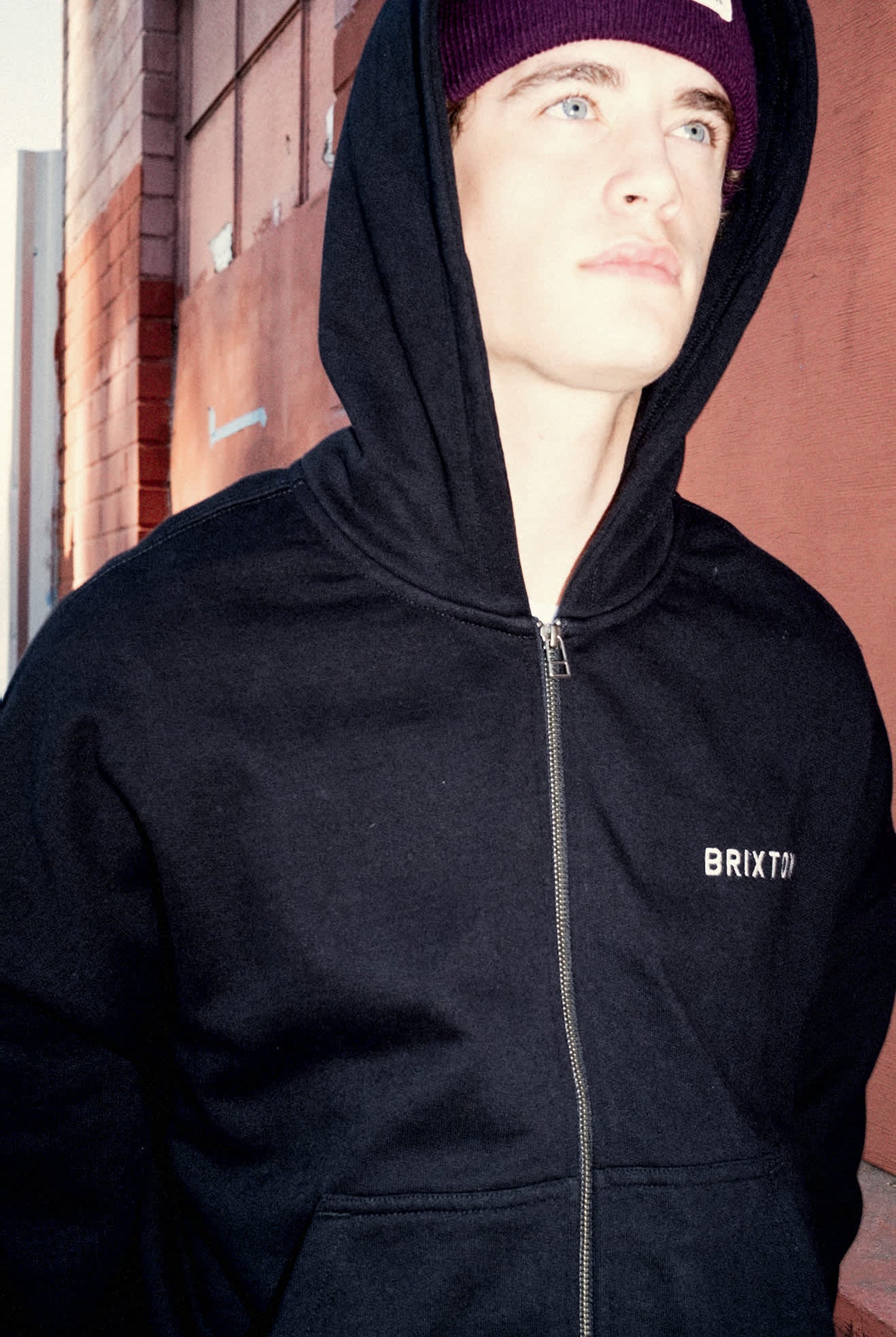 Men's Embroidered Heavyweight Oversized Full Zip in the color Black - Men's Lifestyle image