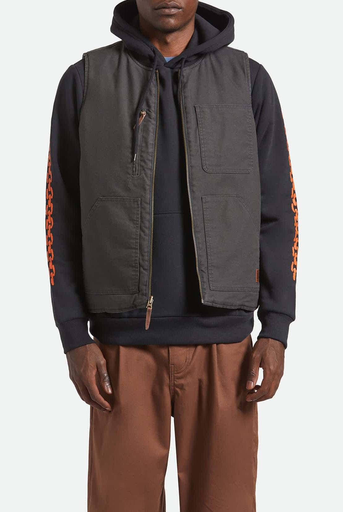 Men's Builders Abraham Reversible Vest in the color Bark Camo - Additional Fit image