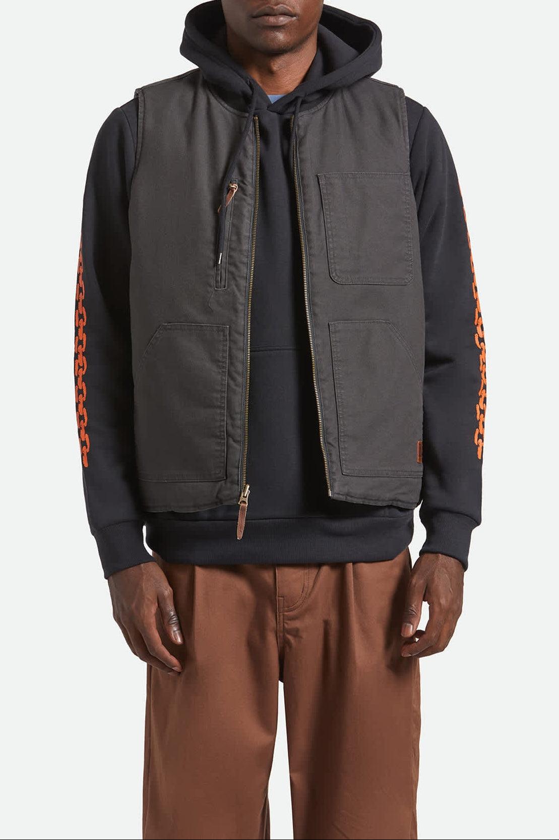 Men's Builders Abraham Reversible Vest in the color Bark Camo - Additional Fit image