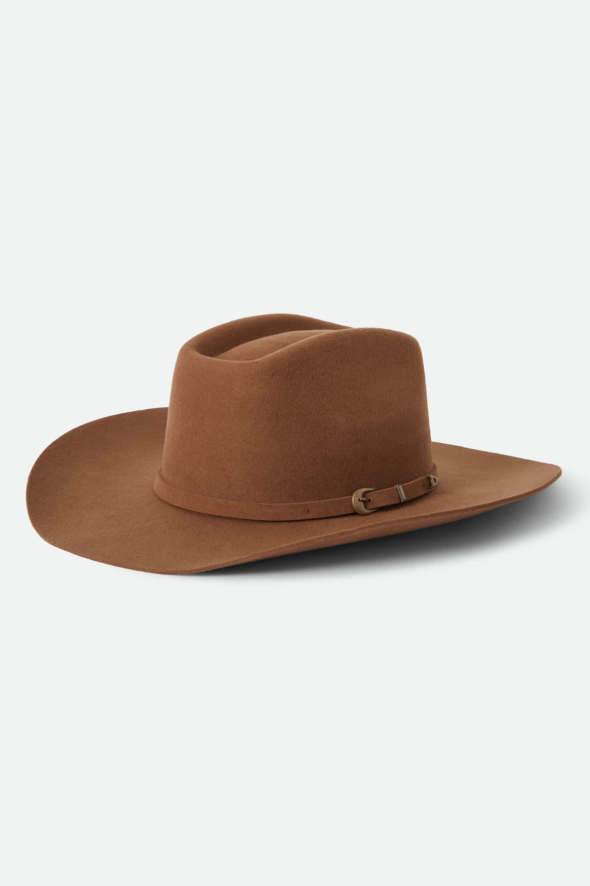 Unisex Prescott Brick Top Cowboy Hat in the color Toffee - Front Product View