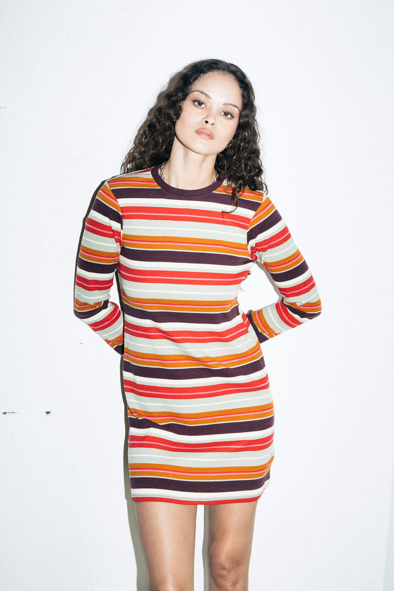 Women's Dolly L/S Knit Dress in the color Multi Stripe - Men's Lifestyle image