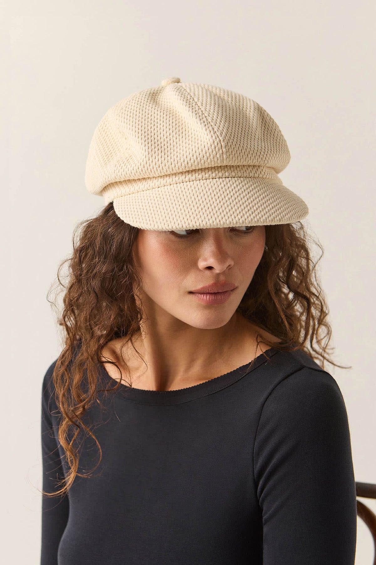 Women's Bailey Cap in the color Cream - Additional Fit image