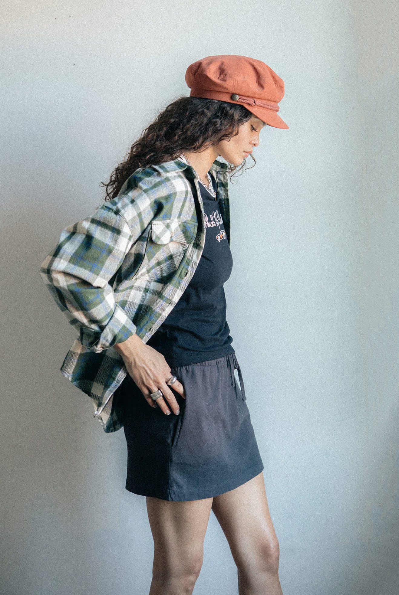 Women's Carefree Organic Garment Dye Lounge Skirt in the color Black - Men's Lifestyle image