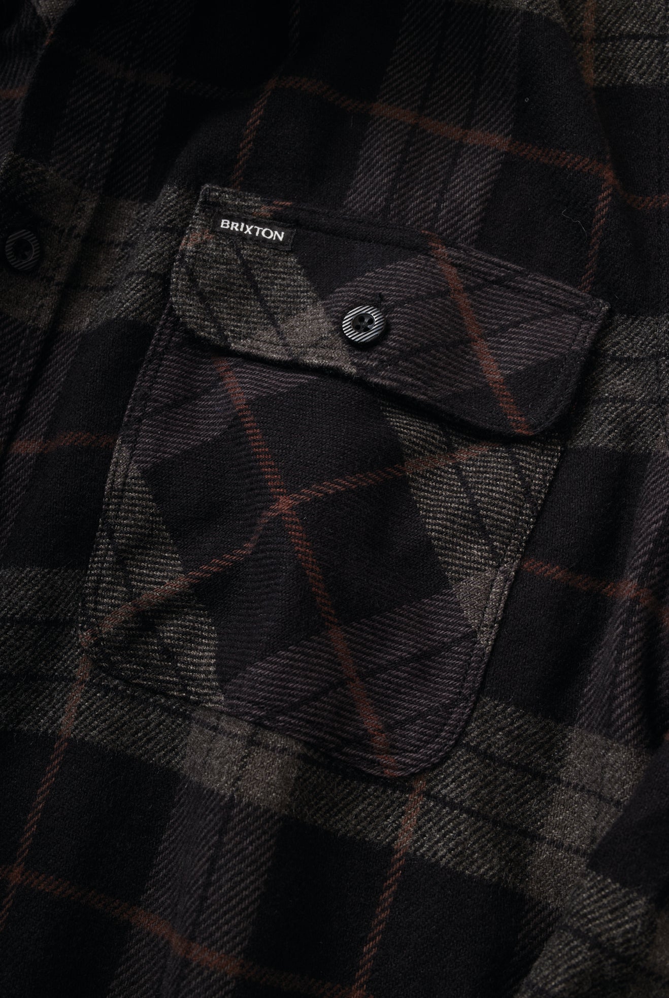 Extra Laydown Image 1 | Bowery L/S Flannel - Black/Charcoal
