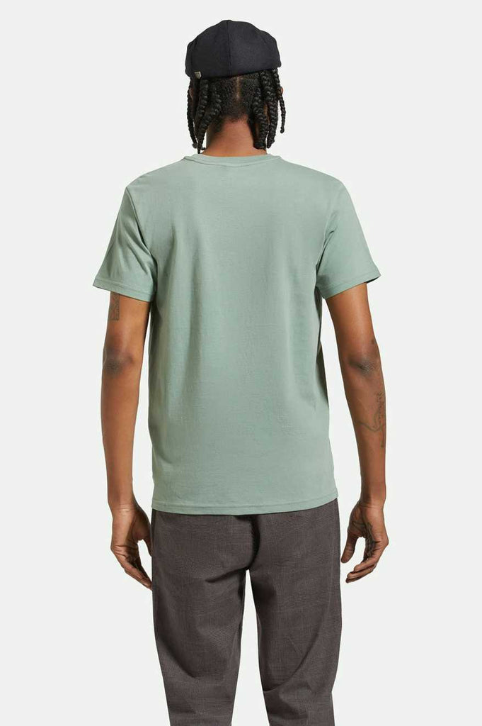 Men's Back Fit Image | Premium Cotton S/S Tailored T-Shirt - Laurel Wreath