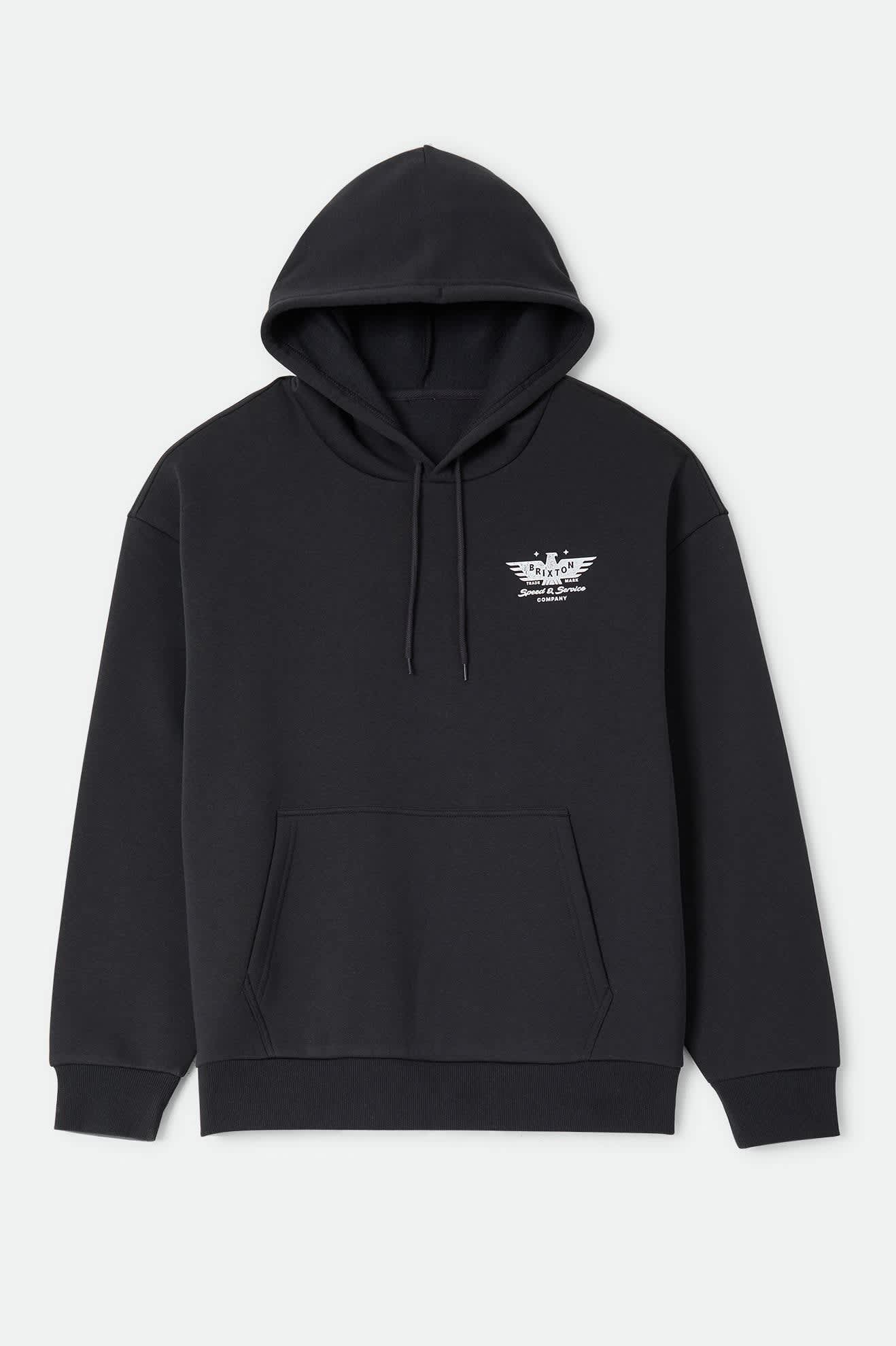 Men's Ewing Hood in the color Black - Front Product View