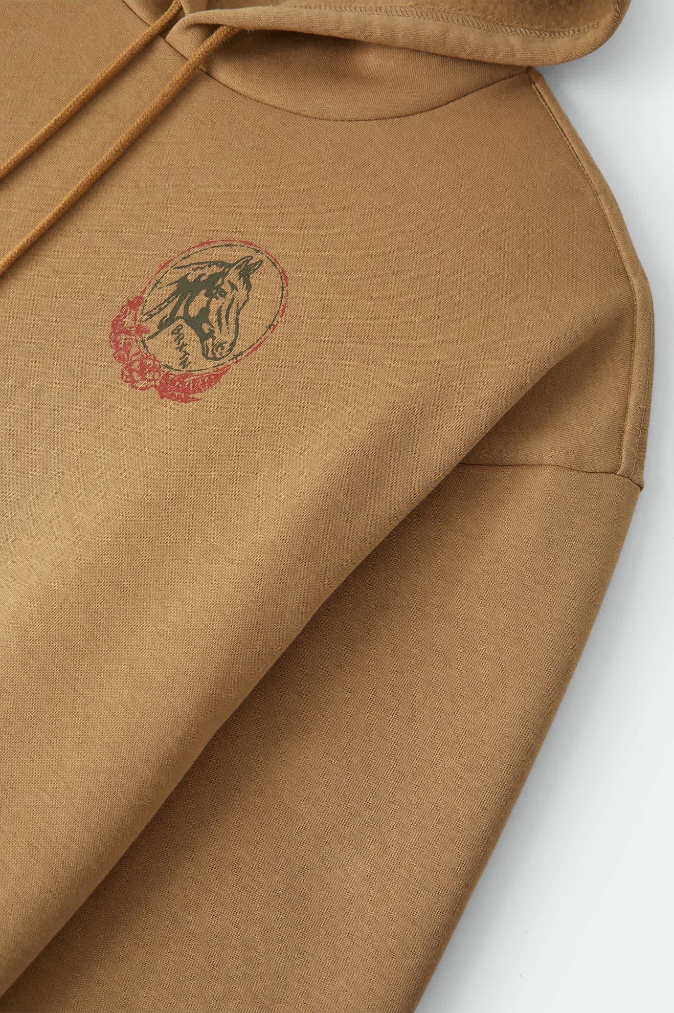 Men's Marley Hood in the color British Khaki - Additional Laydown image