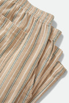 Women's Lounge Pant in the color Sand Stripe - Additional Laydown image