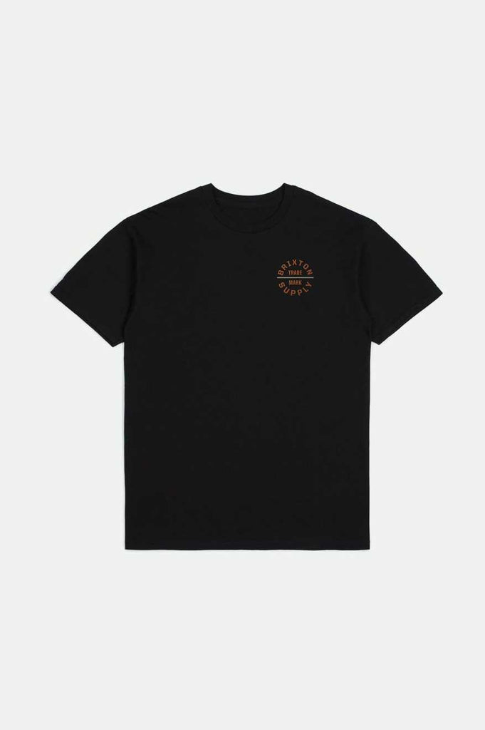 Brixton Oath V S/S Standard T-Shirt - Black/Rust/Sand