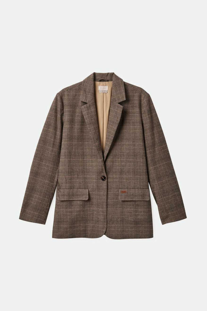 Brixton Manhattan Blazer - Brown/Cream Houndstooth