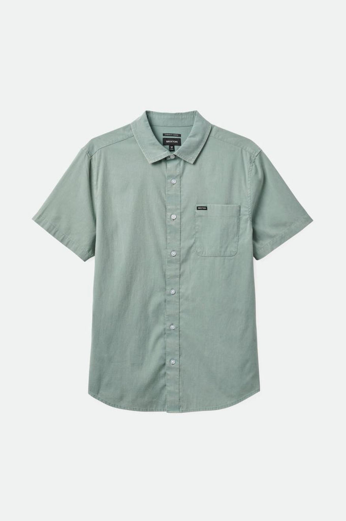 Brixton Charter Sol Wash S/S Woven Shirt - Chinois Green Sol Wash