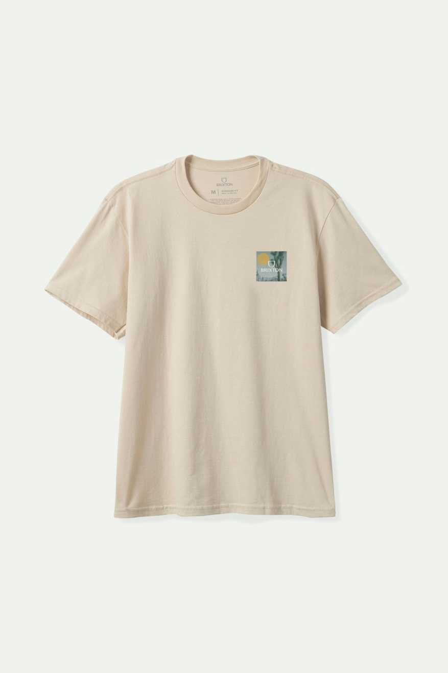 Alpha Square S/S Standard T-Shirt - Cream/Off White/Gold