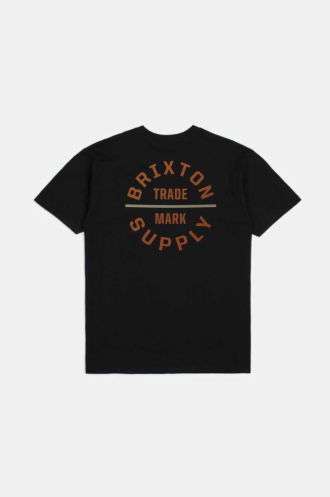 Brixton Oath V S/S Standard T-Shirt - Black/Rust/Sand