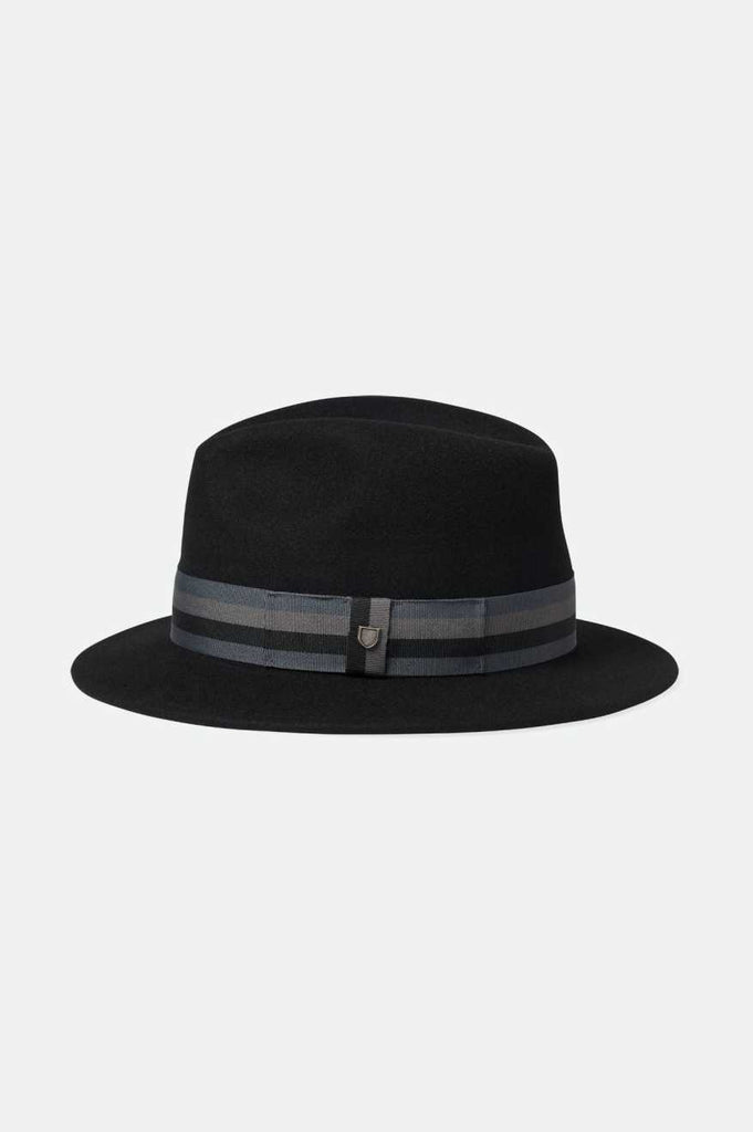 Brixton Roma Fedora - Black/Grey Charcoal