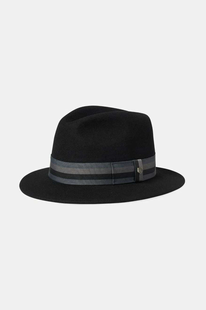 Brixton Roma Fedora - Black/Grey Charcoal