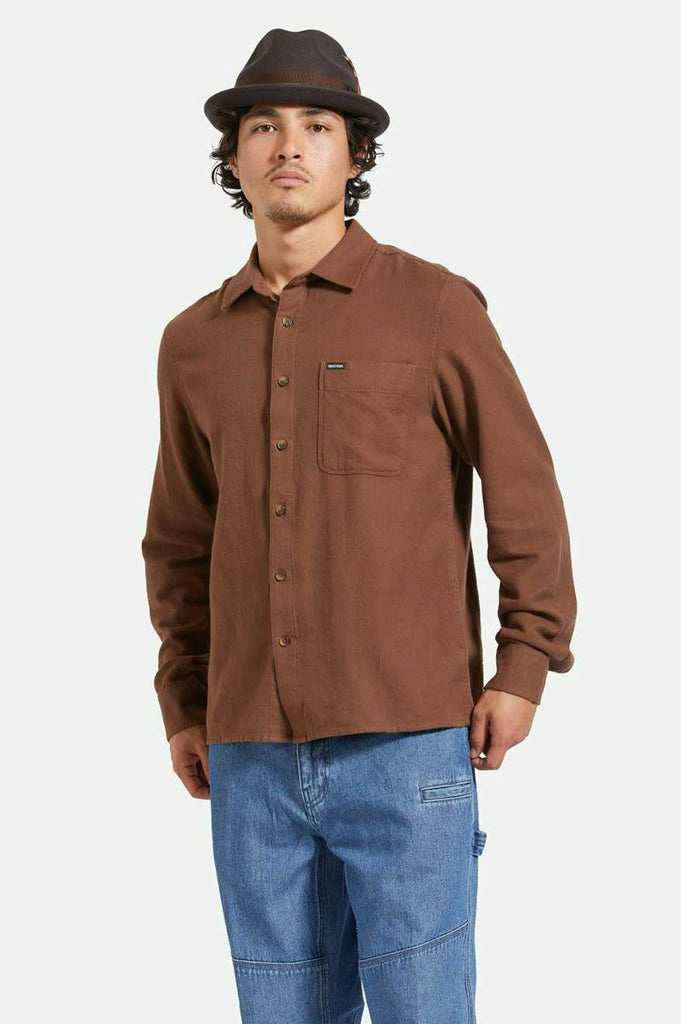 Brixton Hasting Lightweight Ultra Soft Flannel - Pinecone Brown