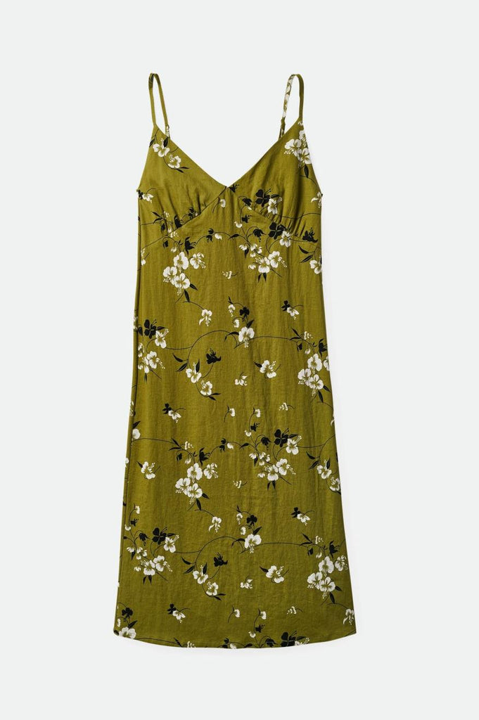 Brixton Lanai Linen Midi Dress - Moss