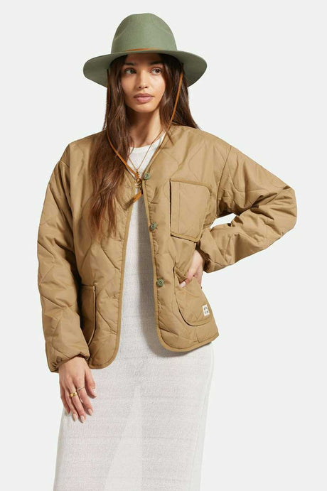 Delilah Quilted Jacket - Khaki