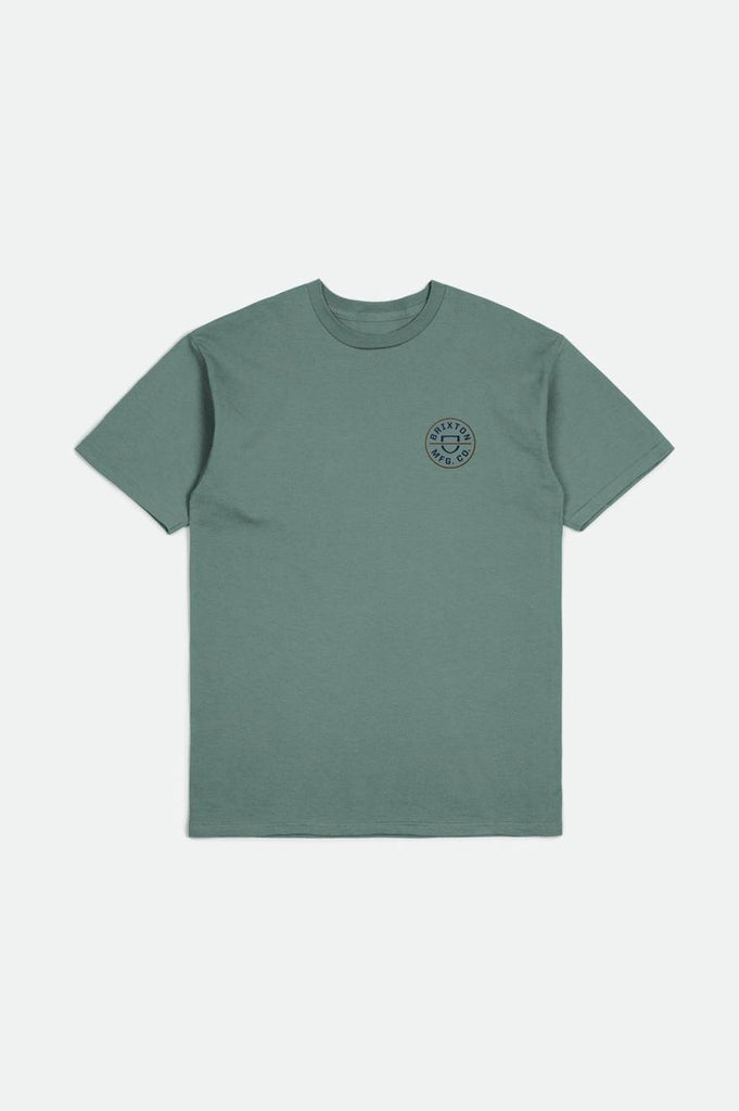 Brixton Crest II S/S Standard Tee - Chinois Green/Washed Navy/Sepia
