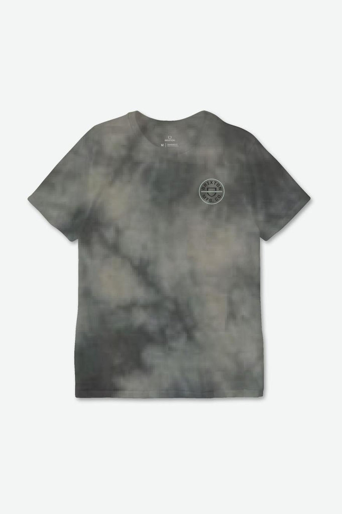 Brixton Crest II S/S Standard Tee - Olive Surplus/Seafoam Cloud Wash