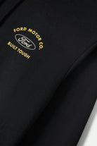 Men's Ford Built Tough Fleece Hoodie in the color Burnt Rubber - Additional Laydown image