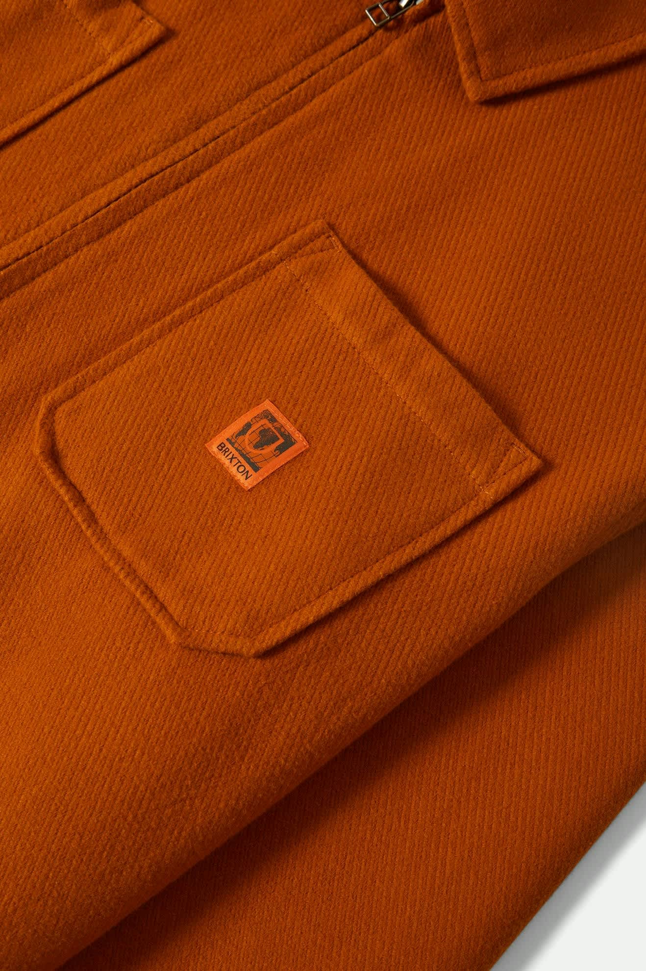 Men's Union Full Zip Flannel in the color Rustic Caramel - Additional Laydown image