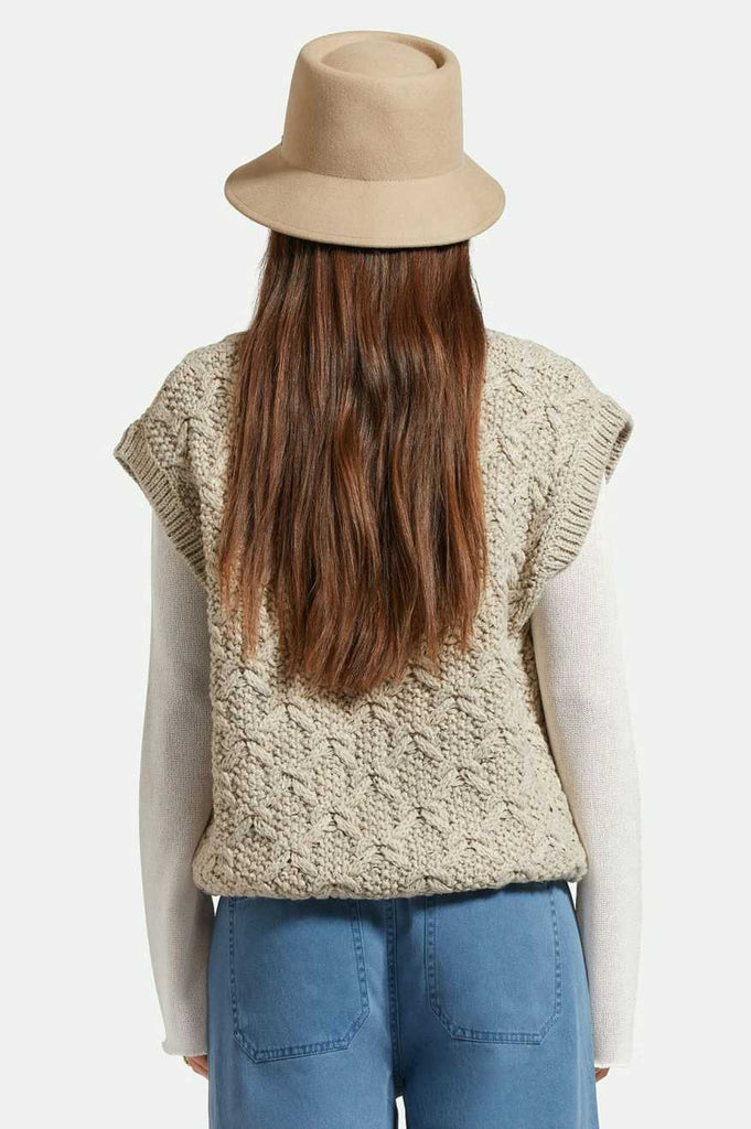 Back Fit Image | Elle Felt Bucket Hat - Sand