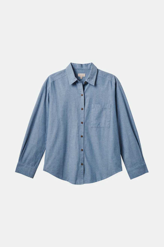 Brixton East Side L/S Boxy Woven Shirt - Light Chambray Blue