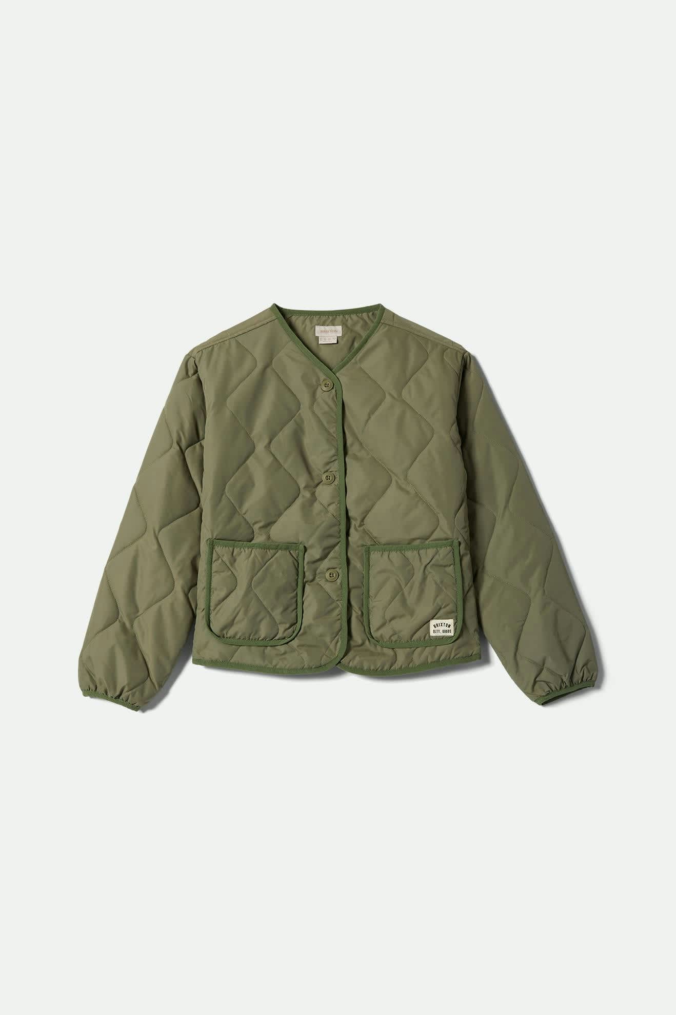 Women's Delilah Quilted Jacket in Olive Surplus – Brixton Canada