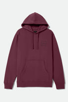 Men's Alpha Square Hoodie in the color Maroon/Black - Front Product View